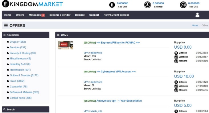 Kingdom darknet Market
