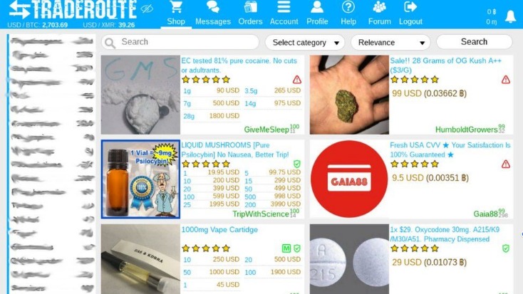 shop on the dark web