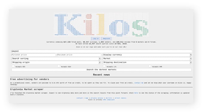 dark web search engines